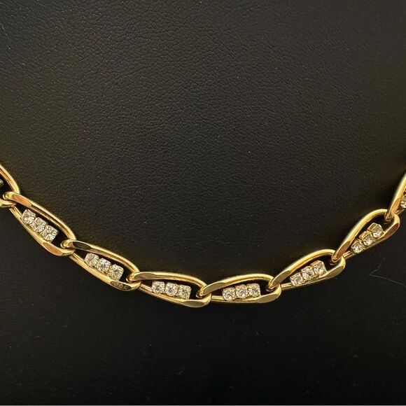 19” gold chain with rhinestone faux diamond   accents - Picture 4 of 5
